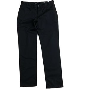 Michael Kors Men's Flat Front Classic Fit Black Pants - 34W
